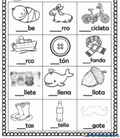 Palabras incompletas