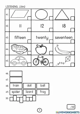 Listening Test Year 1-3