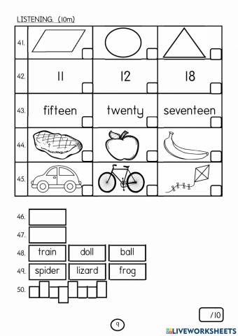 Listening Test Year 1-3