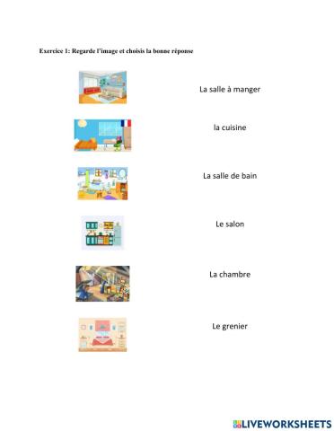 Les pièces de la maisons 2