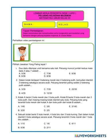 Peluang Kejadian Majemuk