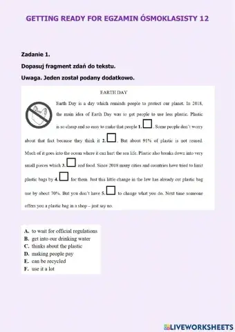 MELA - getting ready for EGZAMIN 12