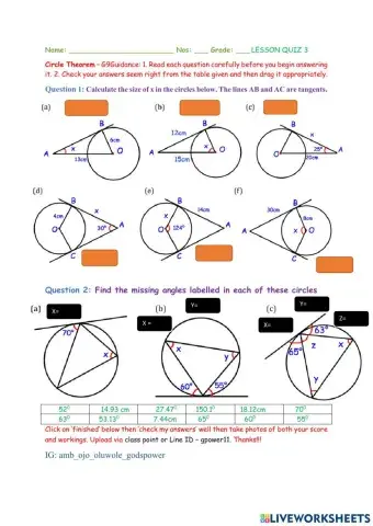 Circle Theorem G9 B