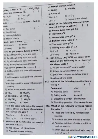Acids, bases and salts