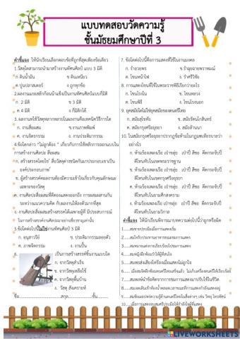 แบบทดสอบตามตัวชี้วัด