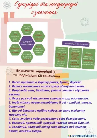 Однорідні та неоднорідні означення