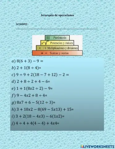 Jerarquía de operaciones