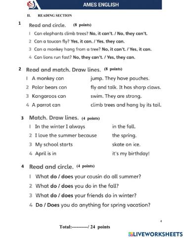 SK4-1 - Final test - Reading Section