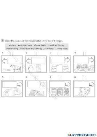 Supermarket sections