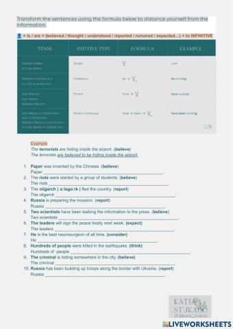 Distancing expressions with reporting verbs