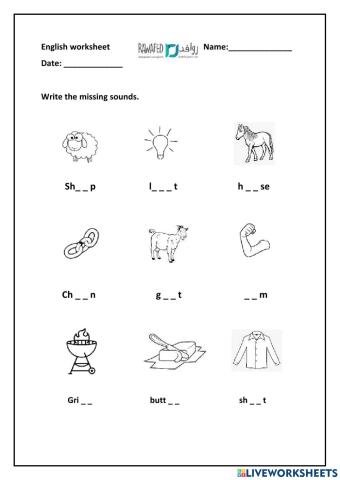 Fill in the missing sounds