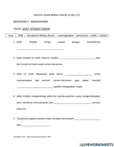 Bahagian 2: kebudayaan