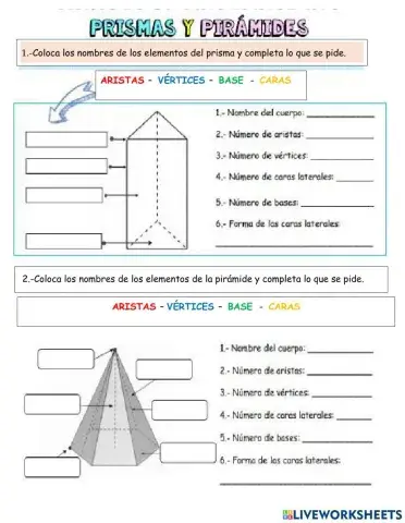 Prismas y pirámides