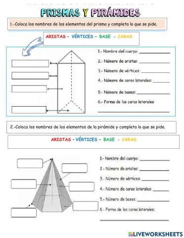 Prismas y pirámides