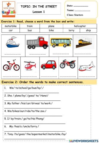 Starters- In the street- lesson 1 new