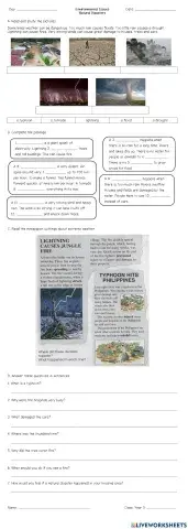 Environmental Issues: Natural Disasters