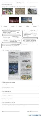 Environmental Issues: Natural Disasters