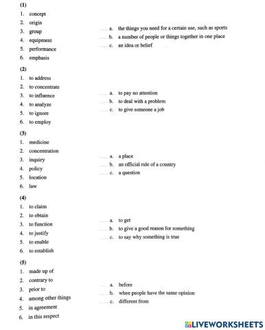 Module E - Vocabulary Practice (W11)