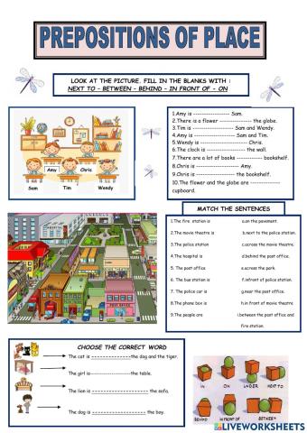 Prepositions of Place