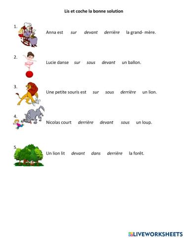 Prépositions de lieu