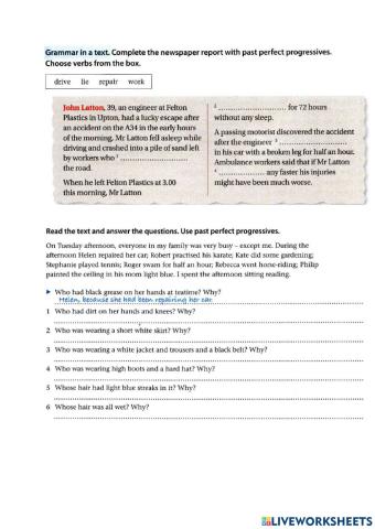 Past PerfectProgressive