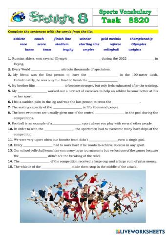 Spotlight 8 Task 8820