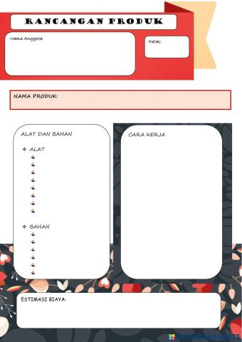 Rencana Rancangan Produk