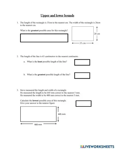 Upper and lower bounds