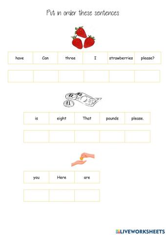 Unit 4 put in order food