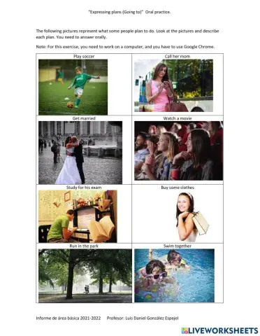 Going to (Oral practice)