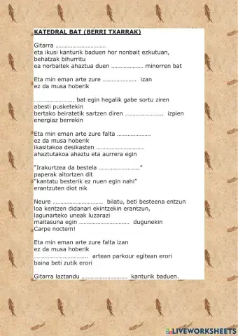 Katedral bat (berri txarrak)