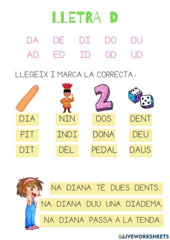 Lectura lletra D