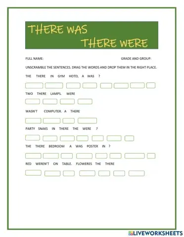 There was there were