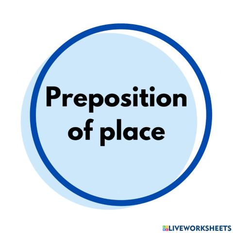 Drag and drop exercise: Prepositions of place-shapes
