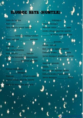 Ilusioz bete (huntza)