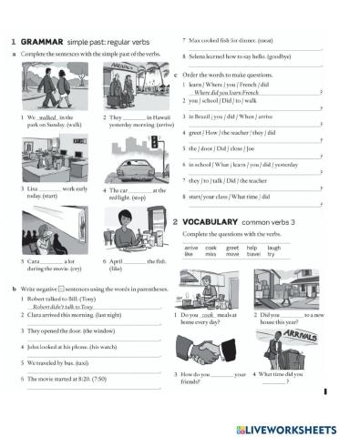 Simple Past regular verbs