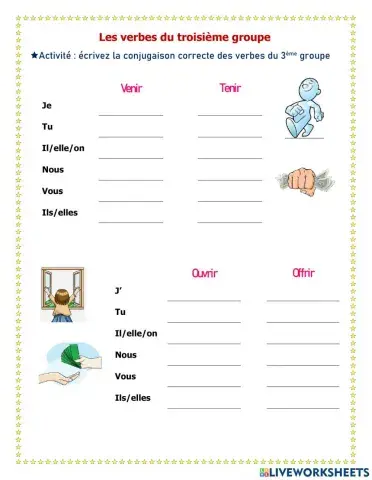 Les verbes du troisième groupe - IR-IRE
