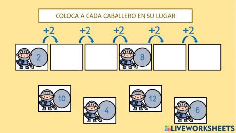 Suma y ordena a los caballeros