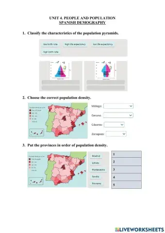 4.2 People and Population. Spanish Demography