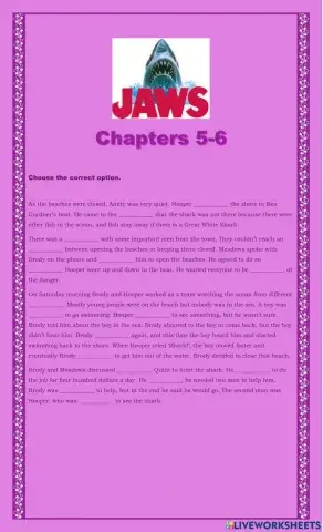 Jaws. Chapters 5-6