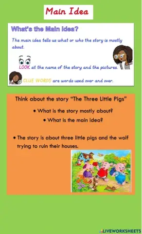 Main Idea Content Notes