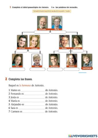 La familia y las relaciones familiares