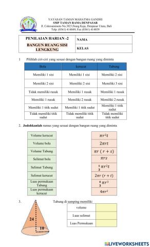 Ulangan harian bangun ruang