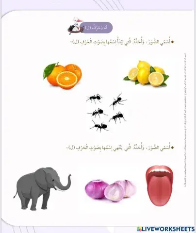 الوعي الصوتي لحرف ل