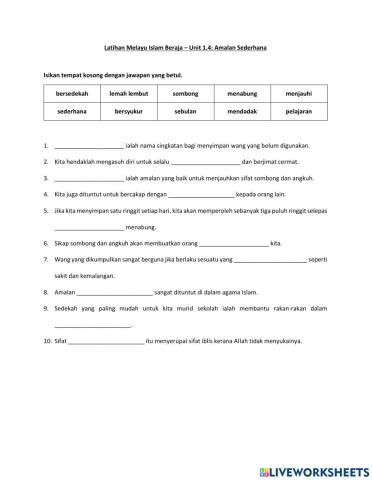 Unit 1.4 Amalan Sederhana