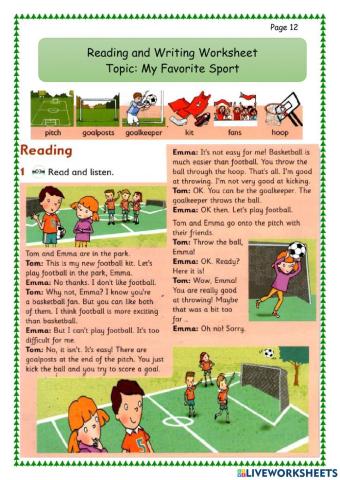 R&W 4 My favorite sport