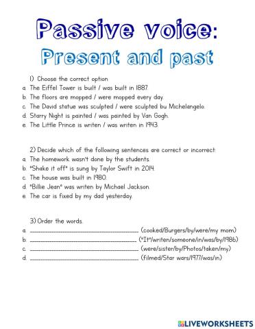 Passive voice: Present and past