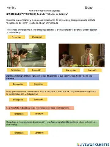 Sensaciones y percepciones