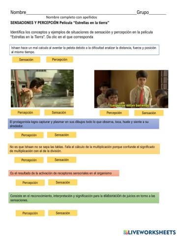 Sensaciones y percepciones