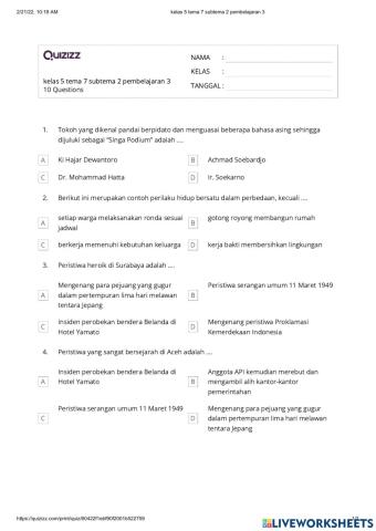 Kelas 5 Tema 7 Subtema 2 Pembelajaran 3